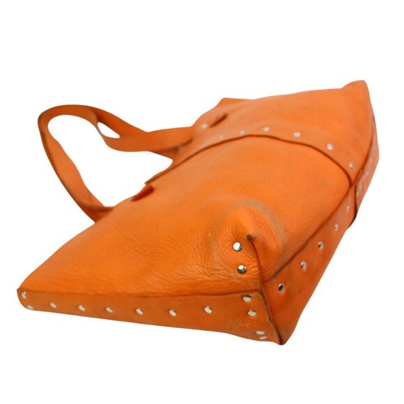 ROOMY Vin Baker TAN BROWN GENUINE LEATHER STUDS TOTE SHOULDER BAG HANDBAG PURSE - Picture 8 of 16